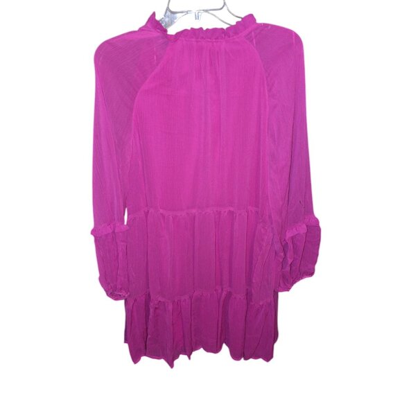 Vince Camuto Pink Sheer Fully Lined Dress - Picture 2 of 3